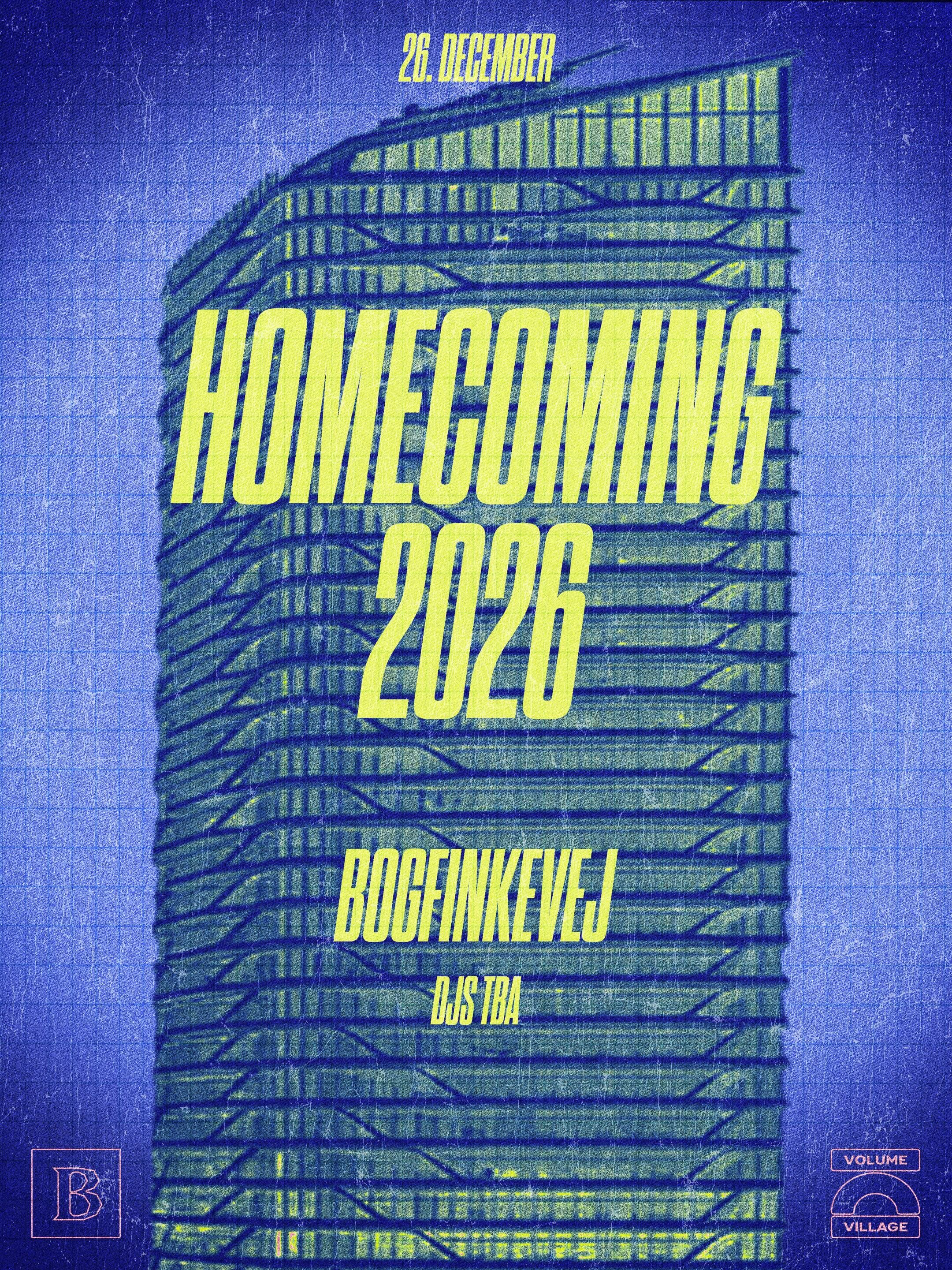 Homecoming 2026 koncert på Volume Village i Aarhus