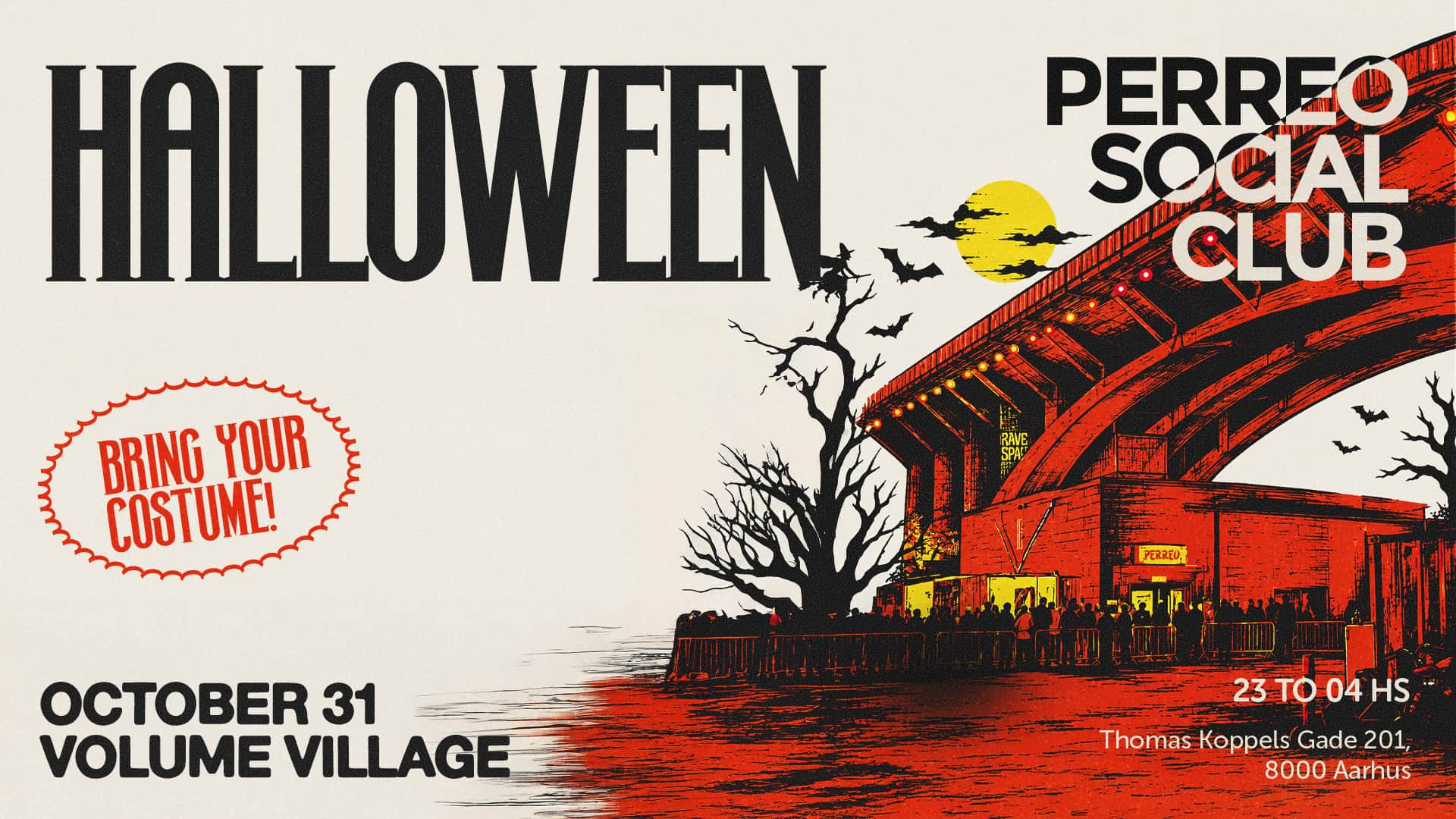Perreo Social Club Halloween – koncert på Volume Village i Aarhus
