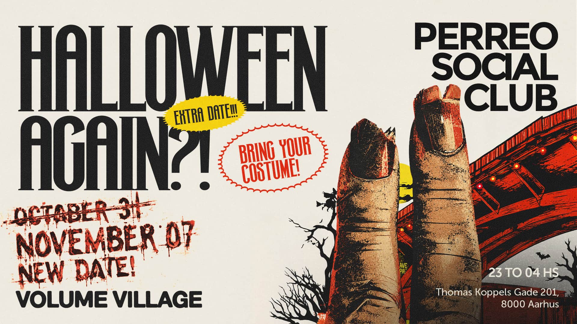Perreo Social Club Halloween – koncert på Volume Village i Aarhus